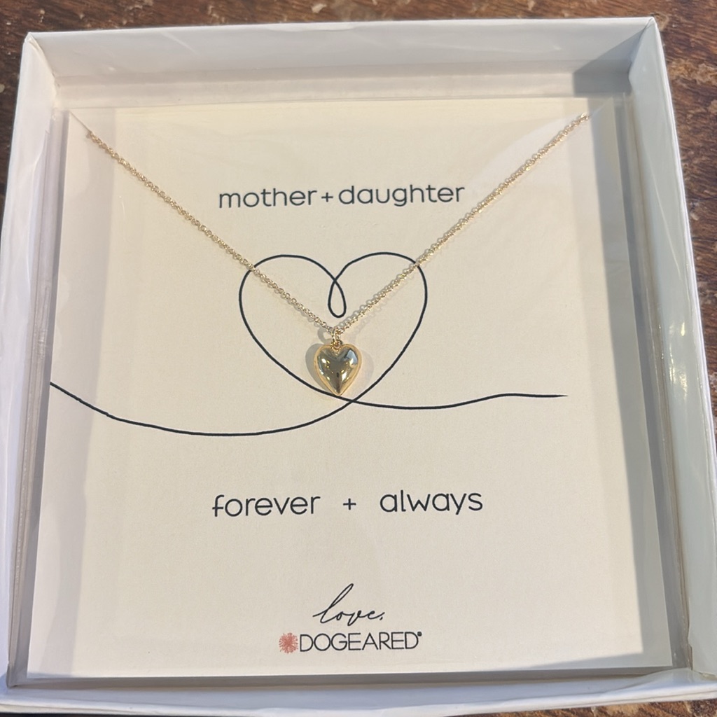 Dogeared Gold Dipped Mother Daughter Forever And Always Heart Necklace 39$